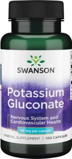 Swanson Potassium Gluconate (Draslík) 99 mg, 100 kapsúl