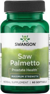Swanson Saw Palmetto Extract, 320 mg, 60 softgel kapsúl