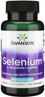 Swanson Selenium L-Selenomethionine, 100 ug, 200 kapsúl