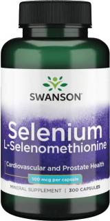 Swanson Selenium L-Selenomethionine, 100 ug, 300 kapsúl