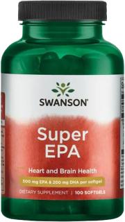 Swanson Super EPA, 300 mg EPA + 200 mg DHA, 100 kapsúl