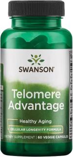 Swanson Telomere Advantage, Zdravé starnutie, 60 rastlinných kapsúl