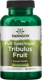 Swanson Tribulus Fruit, Plod Kotvičníka, 500 mg, 90 kapsúl