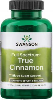 Swanson True Cinnamon Full Spectrum, Pravá škorica, 300 mg, 120 kapsúl
