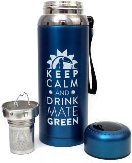 Termoska so sitkom a displejom, modrá, 800 ml