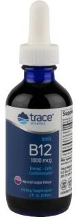 Trace Minerals Liquid Ionic B12, Tekutý vitamín B12, 1000 mcg, 59 ml
