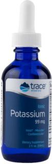 Trace Minerals Liquid Ionic Potassium, Tekutý draslík, 99 mg, 59 ml