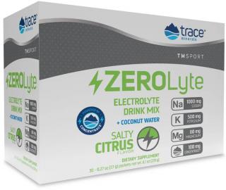 Trace Minerals ZEROLyte Salty Citrus, Elektrolyty - citrón, 231 g