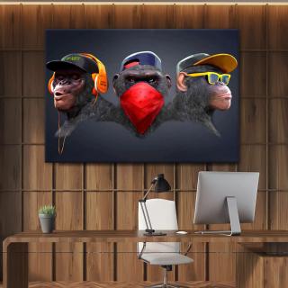 Obraz na stěnu Tři Opice Velikost obrazu: 30x40