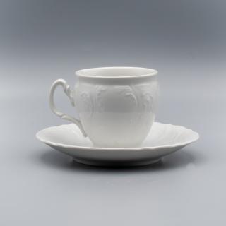 BERNADOTTE, Šálka s tanierikom čajový vysoký 240 ml, biela, Thun