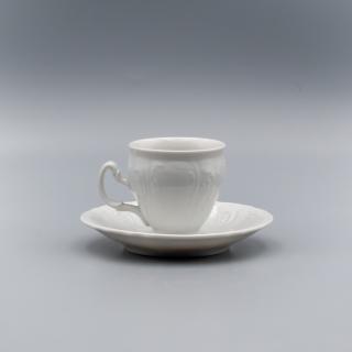 BERNADOTTE, Šálka s tanierikom espresso 90 ml, biela, Thun