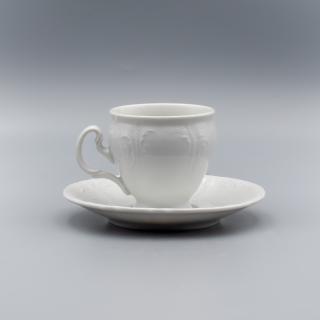 BERNADOTTE, Šálka s tanierikom kávový 170 ml, biela, Thun