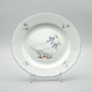 HUSY, Porcelánový Tanier plytký ROSE 25 cm, Thun