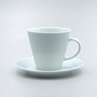 MOZAIKA, Šálka s tanierikom kávový 200 ml, biela, Thun