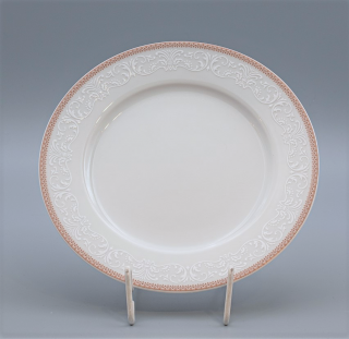OPAL svadobná hnedá, Porcelánový Tanier plytký NINA 21 cm, čipka, Thun
