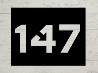 Číslo domu KLASIK Farba: Čierna, Počet číslic: 1-3 číslice