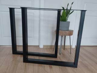 Kovová noha na stôl tvaru U 70  Kovová noha tvaru U pre jedálenské a pracovné stoly (70 cm) Farba: Biela, Veľkosť jakla: 60x40x2