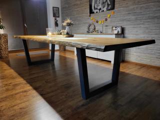 Kovová stolová noha tvaru U 80 Farba: Bez povrchovej úpravy, Veľkosť jakla: 80x40x2