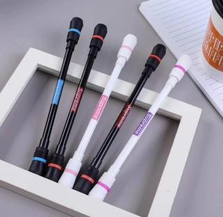 Antistresové pero  Pen-spinning , Barva: Bílá s růžovým proužkem