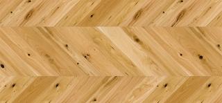 Dub RAISINS CHEVRON - STROMČEK H130, LAK, KARTÁČ, V-drážka,CLICK, 14mm,725x130mm (100% Drevené podlahy Barlinek - francúzsky stromček)