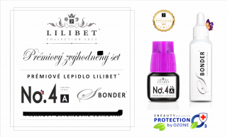 2 v 1 Prémiový Lilibet set - lepidlo No.4 mod A + S-Bonder Lilibet  (Doba schnutia 1,5 sek, vhodné pre všetky techniky predlžovania rias)