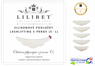 Silikónové podložky pre Lash Lifting, transparentné (Sada 5 párov)