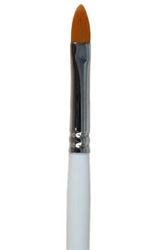 Štetec na nechty - polyamidový, plochý, zaguľatený, krátka drevená rukoväť - Toray - NB022 1 ks