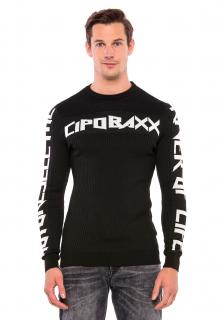 Cipo & Baxx Cipo & Baxx sveter, Veľkosť XXL, Farba čierna