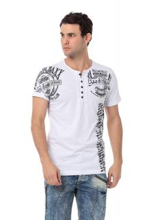 Cipo & Baxx Tričko Cipo & Baxx CT789 white, Veľkosť L, Farba biela