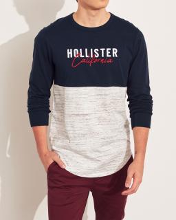 Hollister Tričko Hollister, Veľkosť L, Farba modrá