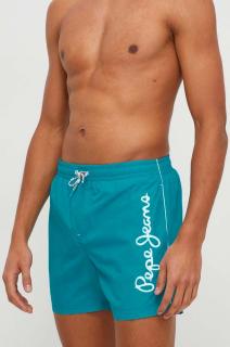 Pepe Jeans London plavecké šortky Pepe Jeans PMB10393 Turquoise blue, Farba modrá , Veľkosť XL