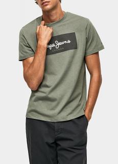 Pepe Jeans London Tričko Pepe Jeans AARON, Veľkosť M, Farba khaki
