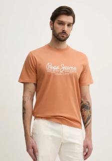 Pepe Jeans London Tričko Pepe Jeans DUMAS TEE, Veľkosť XL, Farba oranžová