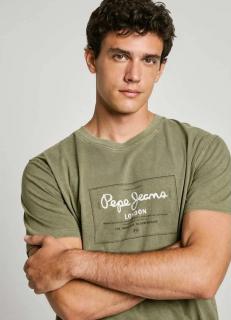 Pepe Jeans London Tričko Pepe Jeans SIMON TEE, Veľkosť L, Farba zelená
