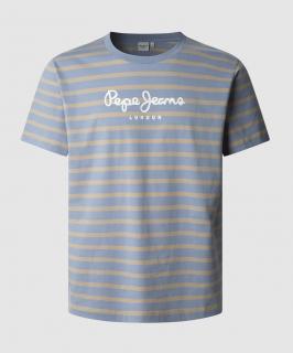 Pepe Jeans London Tričko Pepe Jeans STRIPED EGGO, Veľkosť M, Farba modrá