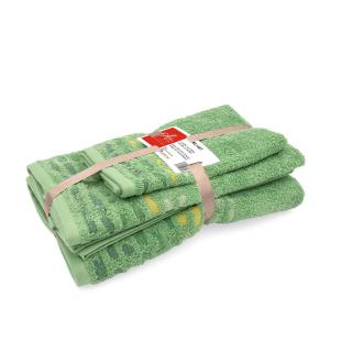 3 Sada uterákov a osušky PRAGUE Jade green