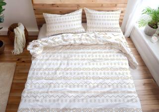 Áčko a.s. Ružomberok Chalupárske obliečky - FLANEL Čičmany Beige, Vyberte rozmer 10x súprava - 140 x 200 + 70 x 90