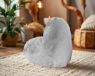 Áčko a.s. Ružomberok Dekoračný vankúš VELVET SRDIEČKO Light grey