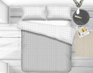 Áčko a.s. Ružomberok Obliečky SATÉN HELSINKI Grey White, Vyberte rozmer Na dvojlôžko: 2x 70x90, 210x240