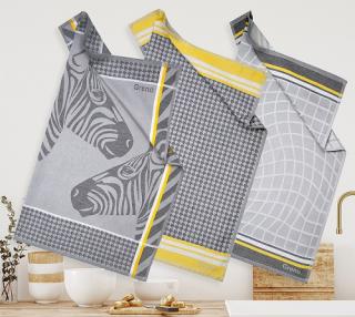 Set 3 kuchynských utierok Exclusive 50x70 Kenya Zebra
