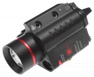 Celokovové taktické svietidlo M7P, LED, laser, čierna, ACM + doprava zdarma