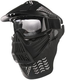 Ochranná maska veľká so zorníkom, čierna, ACM + doprava zdarma