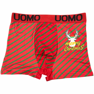 Pánske bavlnené vianočné boxerky MERRY CHRISTMAS D3190 Veľkosť: M/L