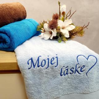 Ajoss osuška s výšivkou Mojej láske + polsrdiečko