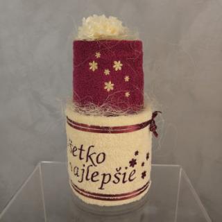 Darček z osušiek: Všetko najlepšie + kvietky 020/053
