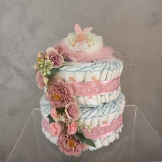 Plienková torta s bábikou 2 poschodia