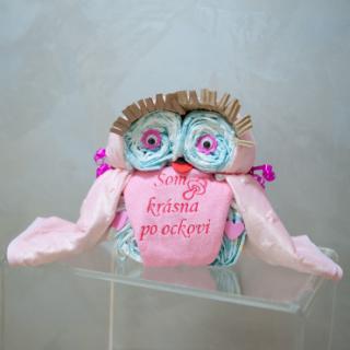 Plienková torta sova ružová