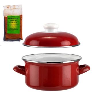 Green Home 31241 kastról smalt 2 L červený, pikantná zmes korenia 50 g Kotlíkový guláš