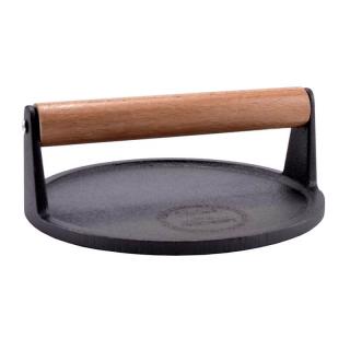 Green home Liatinový lis na mäso na vonkajšie aj vnútorné grilovanie 18 cm okrúhly HAMBURGER