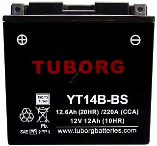 Akumulátor Tuborg YT14B-BS 12V 12.6Ah 220A AGM